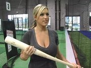 Memphis Monroe is taking batting classes from her instructor