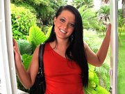 Savannah Paige came dressed to play wearing a smoking hot skin tight red dress